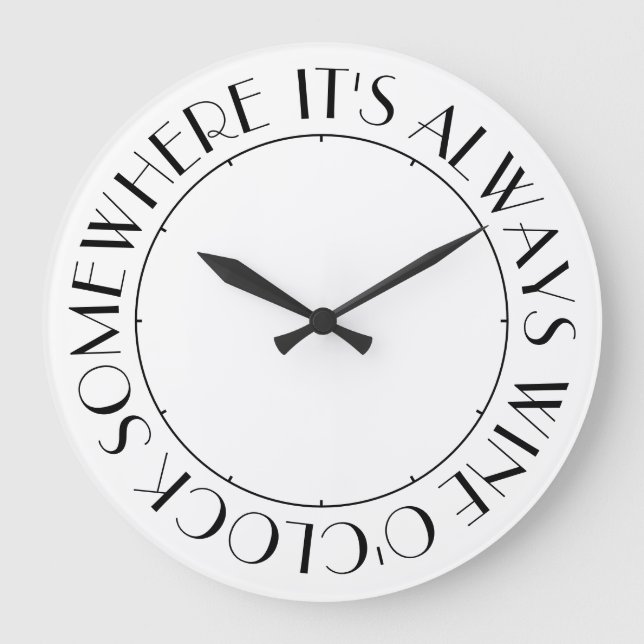 Grande Horloge Ronde C'est toujours Wine O'Clock quelque part (Recto)