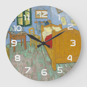 Grande Horloge Ronde Chambre de Van Gogh à Arles - Classique Jaune & Bl