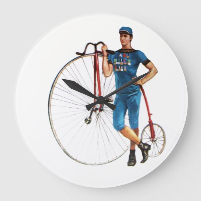 Grande Horloge Ronde Championnat vintage de vélo (Recto)