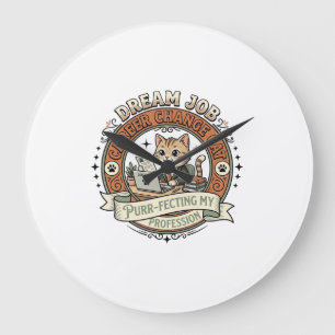 Grande Horloge Ronde Changement de carrière emploi de rêve Chat Changem