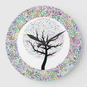 Grande Horloge Ronde Chansons dans l'arbre de vie