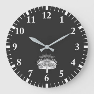 Grande Horloge Ronde Chapeau de fleurs