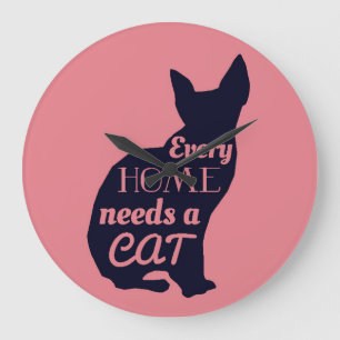 Grande Horloge Ronde Chaque Maison A Besoin D'Un Chat