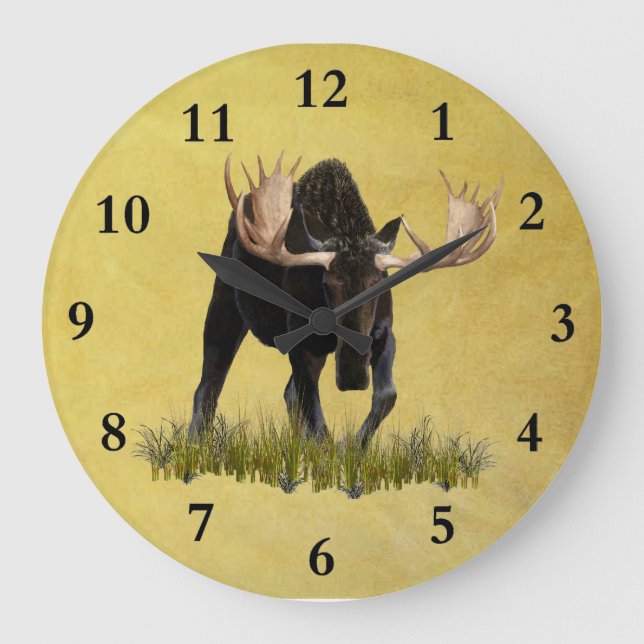Grande Horloge Ronde Charging Bull Moose (Recto)