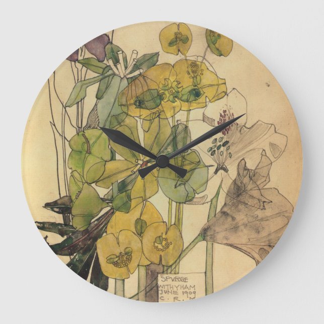 Grande Horloge Ronde Charles Rennie Mackintosh - Spurge With Yham 1909 (Recto)