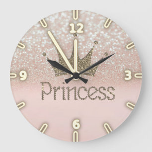 Grande Horloge Ronde Charming Tiara, Princesse, Glittery Bokeh