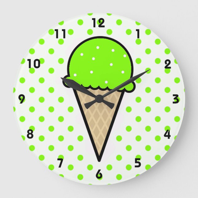 Grande Horloge Ronde Chartreuse, Neon Green Ice Cream (Recto)