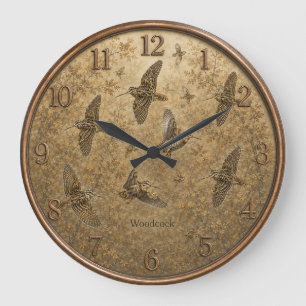 Grande Horloge Ronde Chasse à la bécasse