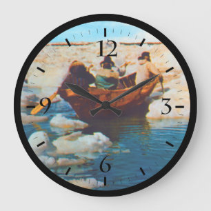 Grande Horloge Ronde Chasseurs Eskimo vintage USA Alaska