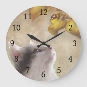 Grande Horloge Ronde chat 669
