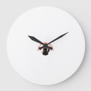 Grande Horloge Ronde Chat amateur Halloween activité Purr-anormale effr