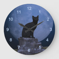Chat éclairé par la lune