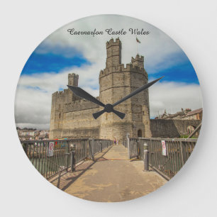 Grande Horloge Ronde Château de Caernarfon Wales.