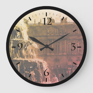 Grande Horloge Ronde Château de France vintage Fontaine Pyramide Versai