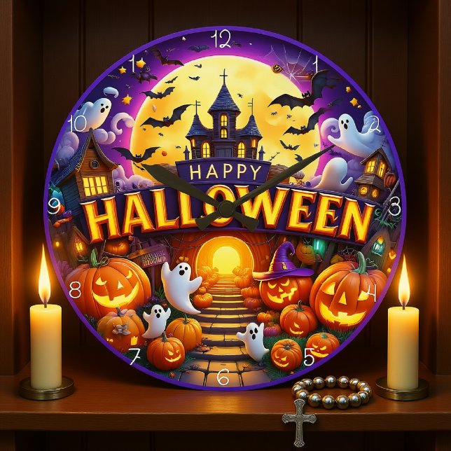 Grande Horloge Ronde Château éffrayant (Créateur téléchargé)