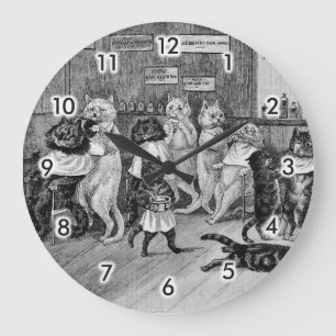 Grande Horloge Ronde Chats de Barbier, Louis Wain
