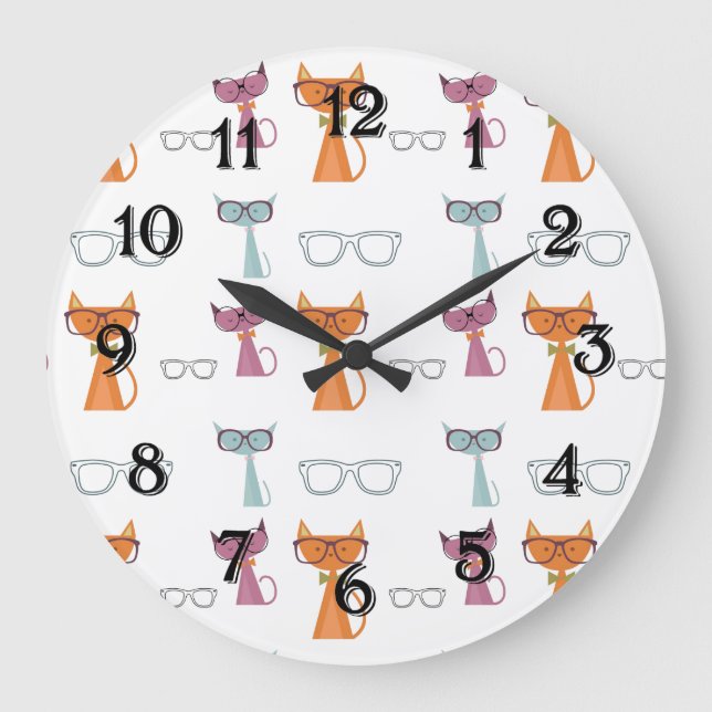 Grande Horloge Ronde Chats de hanche (Recto)