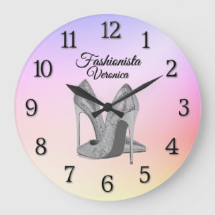 Grande Horloge Ronde Chaussures de talon haute fashionista