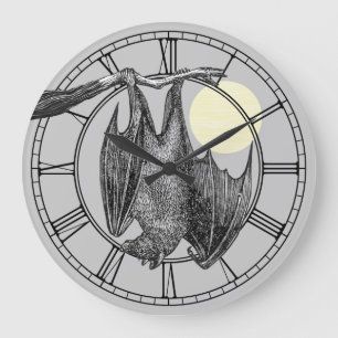 Grande Horloge Ronde Chauve-souris vintage
