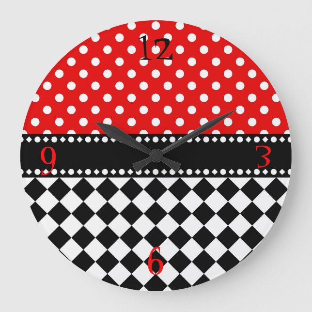Grande Horloge Ronde Checkerboard Red Dot (Recto)