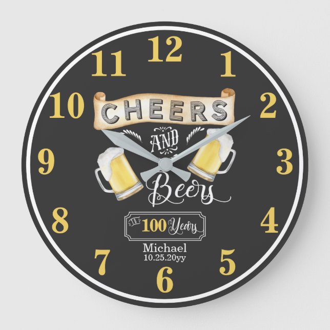 Grande Horloge Ronde Cheers and Beers to 100 Years Birthday (Recto)
