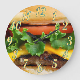Grande Horloge Ronde Cheeseburger de lard