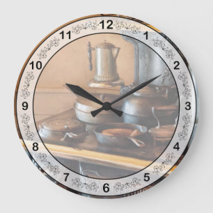 Grande Horloge Ronde Chef - Cuisinier - Petit déjeuner chez ma arrière-