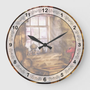 Grande Horloge Ronde Chef - Évier - Une cuisine plutôt ancienne