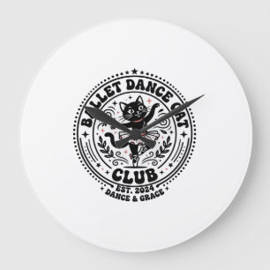 Grande Horloge Ronde Chemise d'art pour amateur de danse de ballet et d