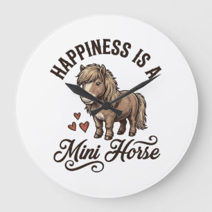 Grande Horloge Ronde Chemise de conception de cheval miniature gravure 