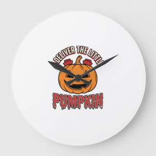Grande Horloge Ronde Chemise de conception de livraison Halloween Citro