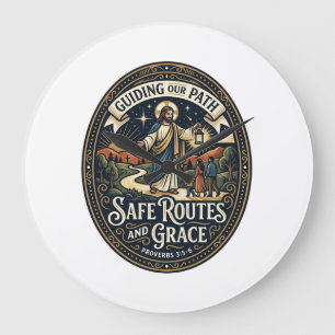 Grande Horloge Ronde Chemise de conducteur de bus Jésus Travailleur de