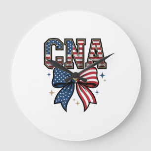 Grande Horloge Ronde Chemise de design de gravure vintage CNA patriotiq