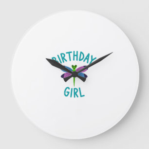 Grande Horloge Ronde Chemise de fille d'anniversaire tee de fête d'anni