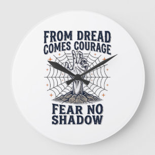 Grande Horloge Ronde Chemise de motivation horreur avec citation de cou