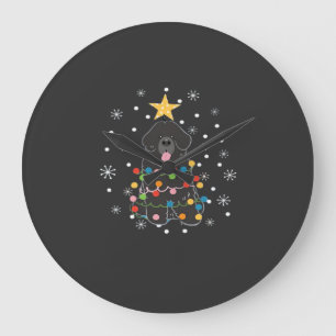 Grande Horloge Ronde Chemise de Noël de classe de l'arbre de Noël de ch