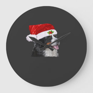 Grande Horloge Ronde Chemise de Noël pour chien de montagne bernois Cos