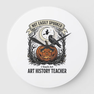Grande Horloge Ronde Chemise de professeur d'histoire de l'art avec gra