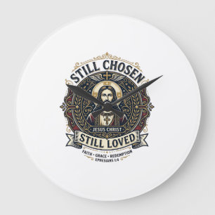 Grande Horloge Ronde Chemise de récupération de divorce Jésus Graphique