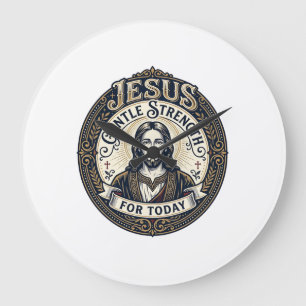 Grande Horloge Ronde Chemise de soignant pour la mémoire de Jésus Alzhe