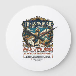 Grande Horloge Ronde Chemise Jésus Camionneur Long Trajet Inspirante Fa