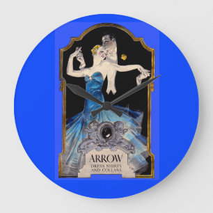 Grande Horloge Ronde Chemise Leyendecker Arrow 1920 et no 1