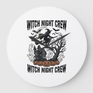 Grande Horloge Ronde Chemise sorcière vintage nuit de coven Halloween G