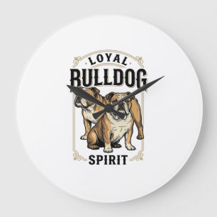 Grande Horloge Ronde Chemise Vintage Bulldog Twin Bulldogs Gravure Tee_