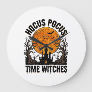 Grande Horloge Ronde Chemises Halloween Vintage Sorcières Hocus Pocus T
