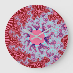 Grande Horloge Ronde Cherry Cola Sunburst