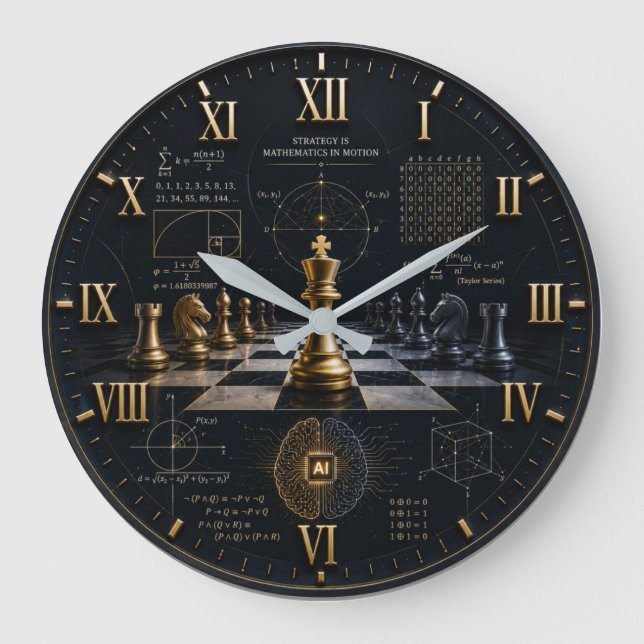 Grande Horloge Ronde Chess Mathematics  STEM, Math (Recto)