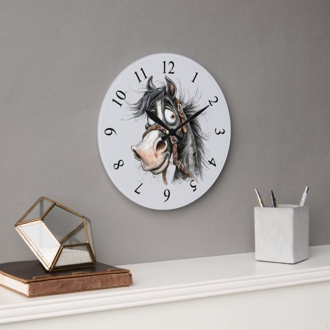 Grande Horloge Ronde cheval excentrique (Bureau)
