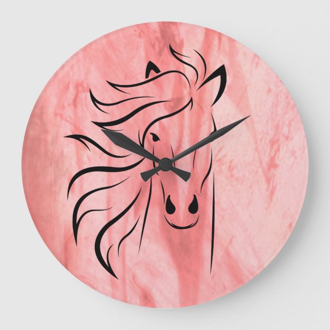 Grande Horloge Ronde Cheval Wild Mane Fraise Roan (Recto)