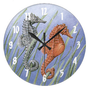Grande Horloge Ronde Chevaux de mer